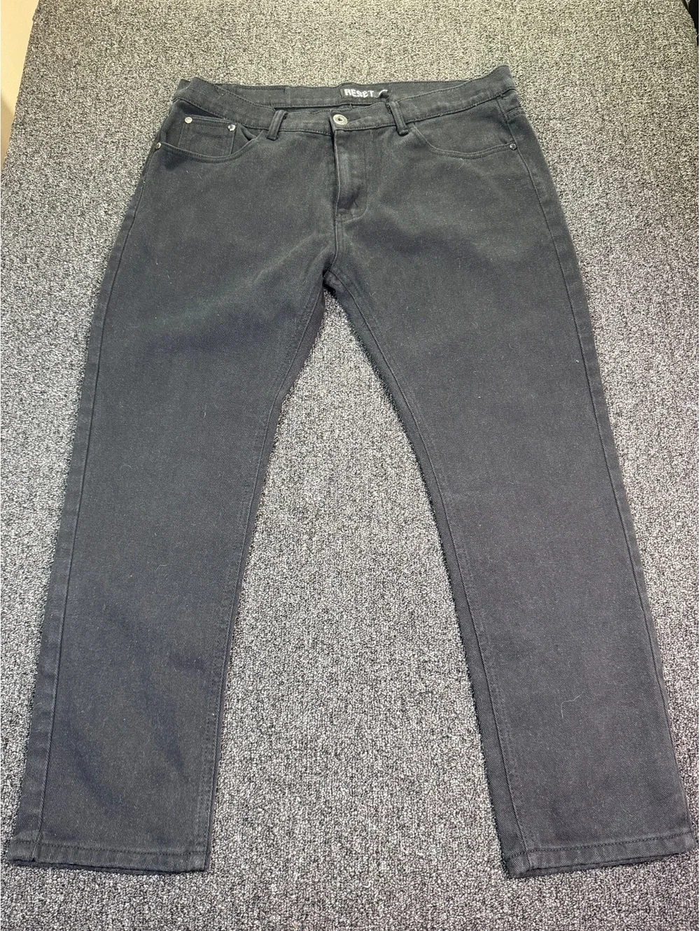 RESET Men's Black Denim Jeans Size 38/30